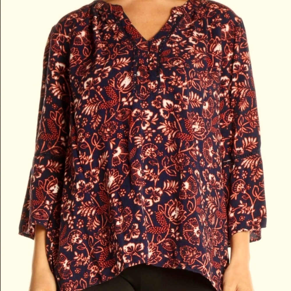 GLORIA VANDERBILT Floral Blouse